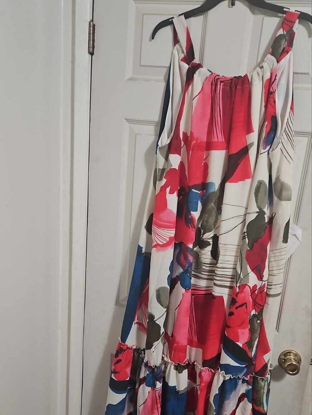5TH+MADISON Edit Floral Maxi Dress in White, Pink & Blue